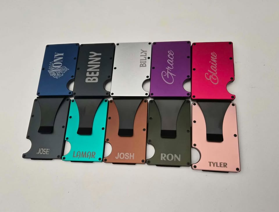 Personalized Aluminum Slim Wallet-RFID Blocking