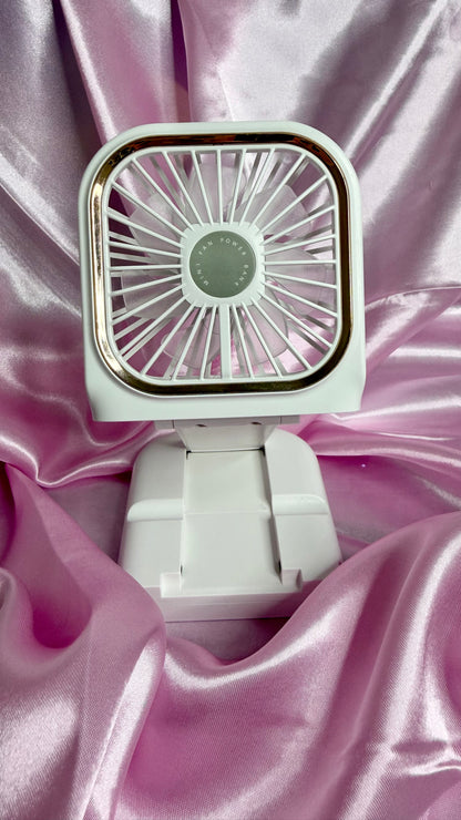 5 in 1 MINI FAN, PORTABLE CHARGER, PHONE STAND, HANDHELD FAN, ETC..