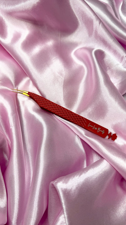 Rose Petal Fiber Tip Isolation Slant / F Shaped Tweezer