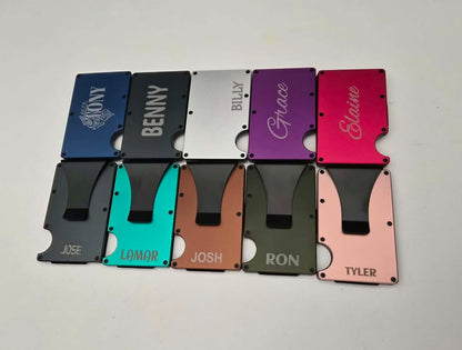 Personalized Aluminum Slim Wallet-RFID Blocking